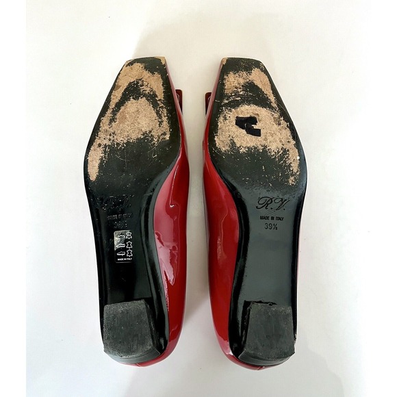 Roger Vivier $750 25mm Belle Patent Leather Low Heel Ballet Flats Red 39.5 9 - Picture 9 of 9